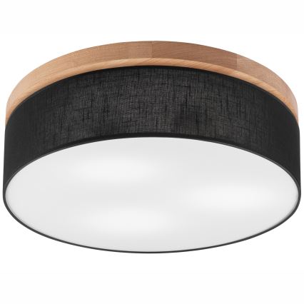 Brilagi - LED Stropní svítidlo BELLADONNA 3xE27/15W/230V pr. 50 cm černá/dub