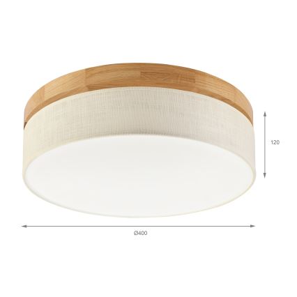 Brilagi - LED Stropní svítidlo BELLADONNA LED/36W/230V pr. 40 cm krémová/dub