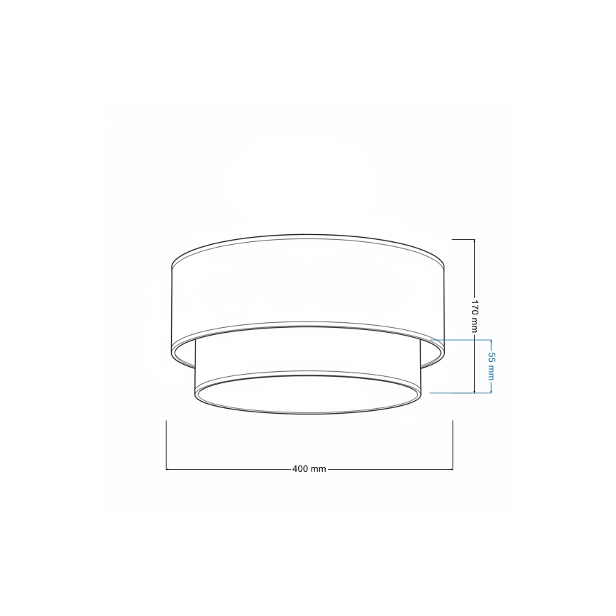 Brilagi - LED Stropní svítidlo BOHO ECO 1xE27/10W/230V pr. 40 cm béžová/krémová