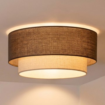 Brilagi - LED Stropní svítidlo BOHO ECO 1xE27/10W/230V pr. 40 cm hnědá/krémová