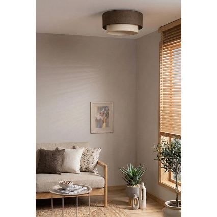 Brilagi - LED Stropní svítidlo BOHO ECO 1xE27/10W/230V pr. 40 cm hnědá/krémová