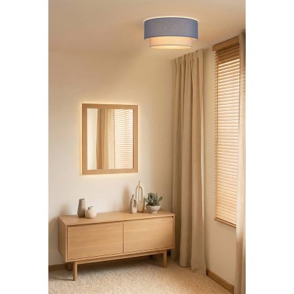 Brilagi - LED Stropní svítidlo BOHO ECO 1xE27/10W/230V pr. 40 cm modrá/krémová