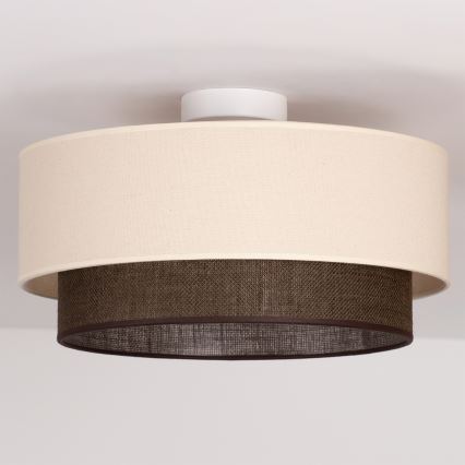 Brilagi - LED Stropní svítidlo BOHO STYLE 1xE27/15W/230V pr. 40 cm krémová/hnědá