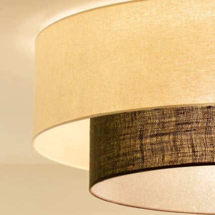 Brilagi - LED Stropní svítidlo BOHO STYLE 3xE27/15W/230V pr. 80 cm krémová/hnědá