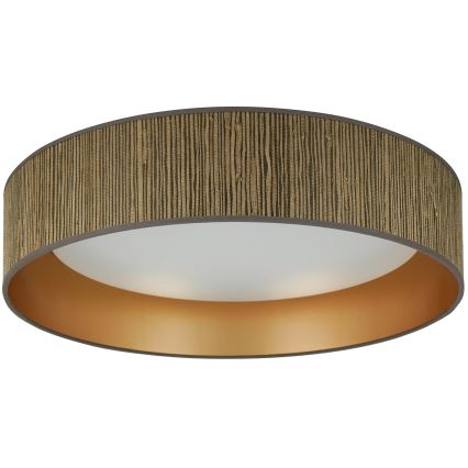Brilagi - LED Stropní svítidlo BOSTON ROLLER LED/24W/230V pr. 45 cm sláma hnědá/zlatá