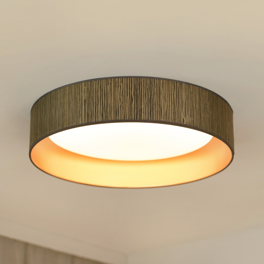 Brilagi - LED Stropní svítidlo BOSTON ROLLER LED/24W/230V pr. 45 cm sláma hnědá/zlatá