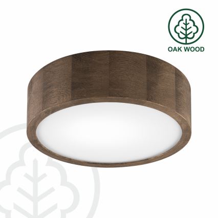 Brilagi - LED Stropní svítidlo CARVALHO 1xE27/15W/230V dub ořech pr. 27 cm