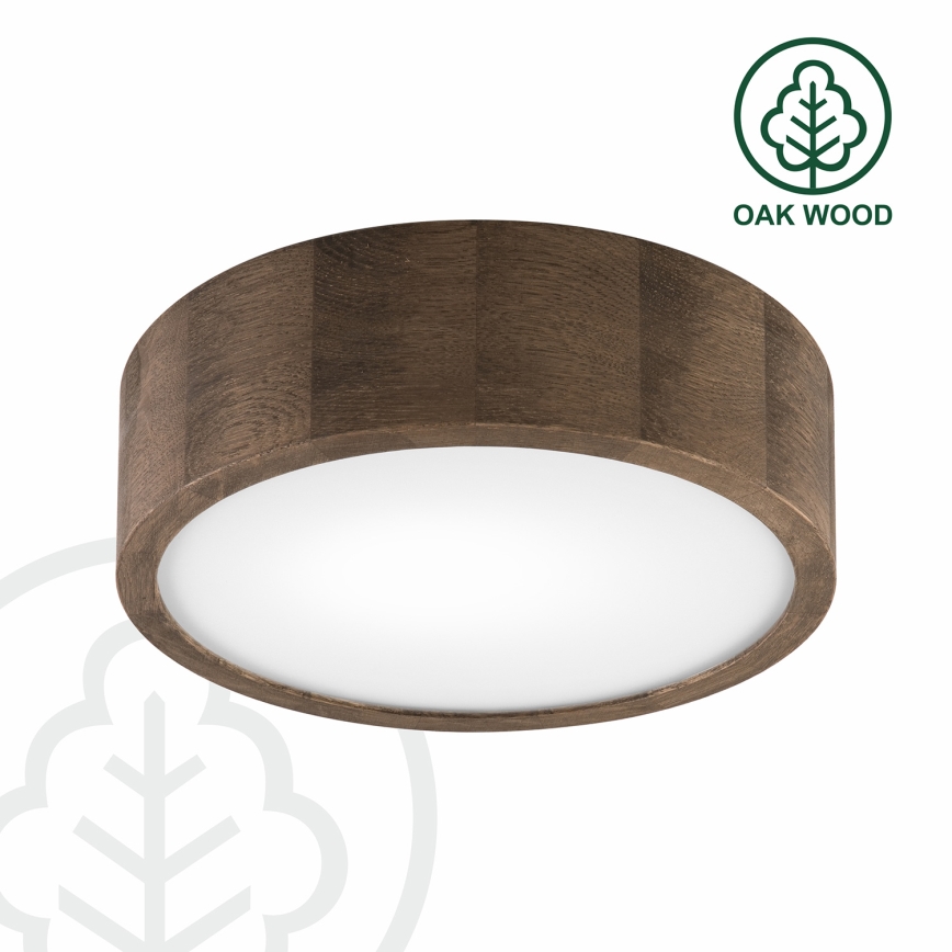 Brilagi - LED Stropní svítidlo CARVALHO 1xE27/15W/230V dub ořech pr. 27 cm