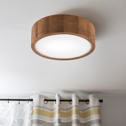 Brilagi - LED Stropní svítidlo CARVALHO 1xE27/15W/230V dub třešeň pr. 27 cm