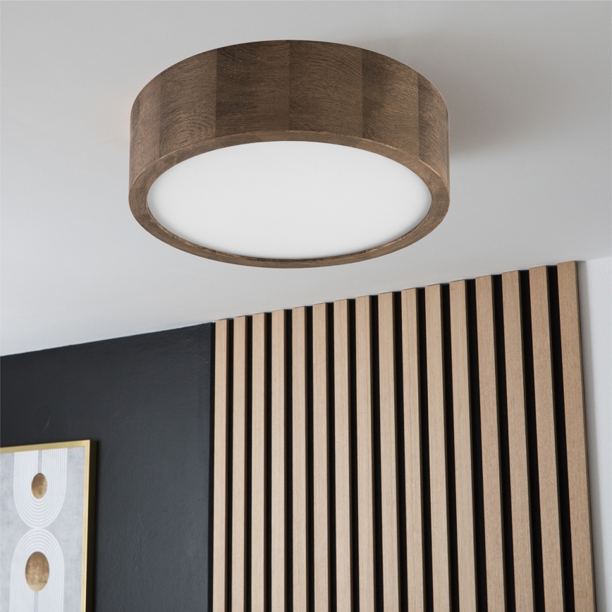 Brilagi - LED Stropní svítidlo CARVALHO 1xE27/60W/230V dub ořech pr. 27 cm
