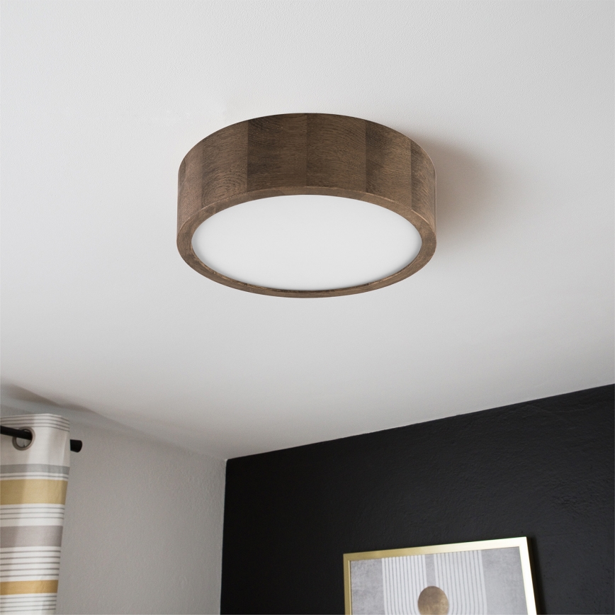 Brilagi - LED Stropní svítidlo CARVALHO 1xE27/60W/230V dub ořech pr. 27 cm
