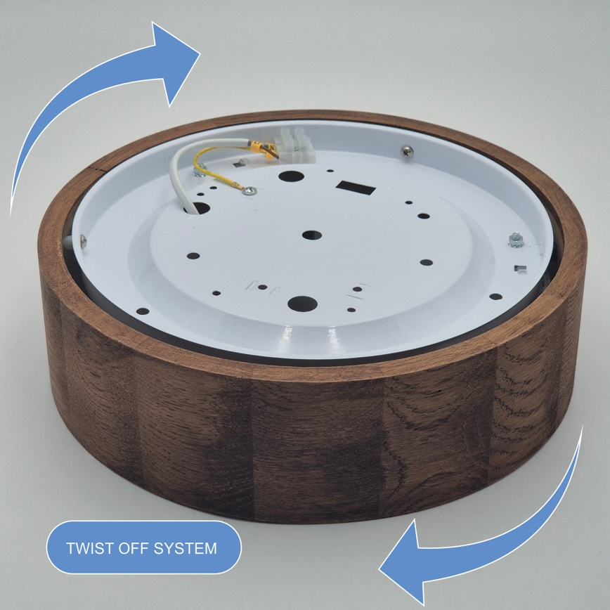 Brilagi - LED Stropní svítidlo CARVALHO 1xE27/60W/230V dub třešeň pr. 27 cm