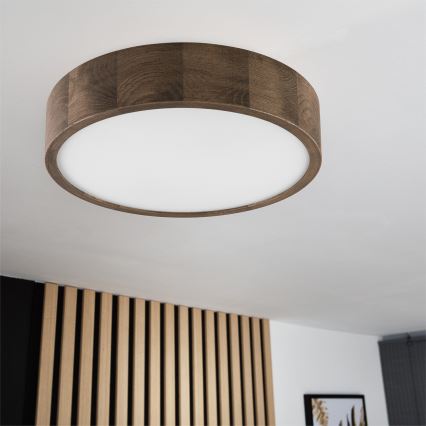 BRILAGI - LED Stropní svítidlo CARVALHO 2xE27/15W/230V dub ořech pr. 37 cm