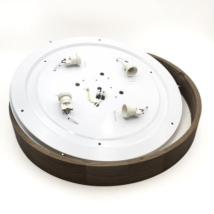 Brilagi - LED Stropní svítidlo CARVALHO 4xE27/60W/230V dub ořech pr. 57,5 cm
