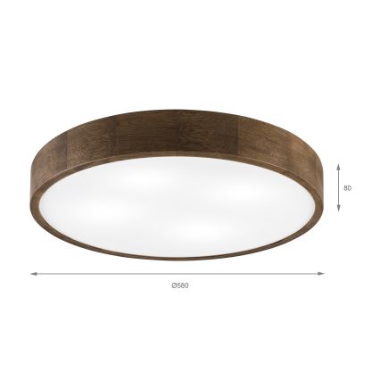 Brilagi - LED Stropní svítidlo CARVALHO 4xE27/60W/230V dub ořech pr. 57,5 cm