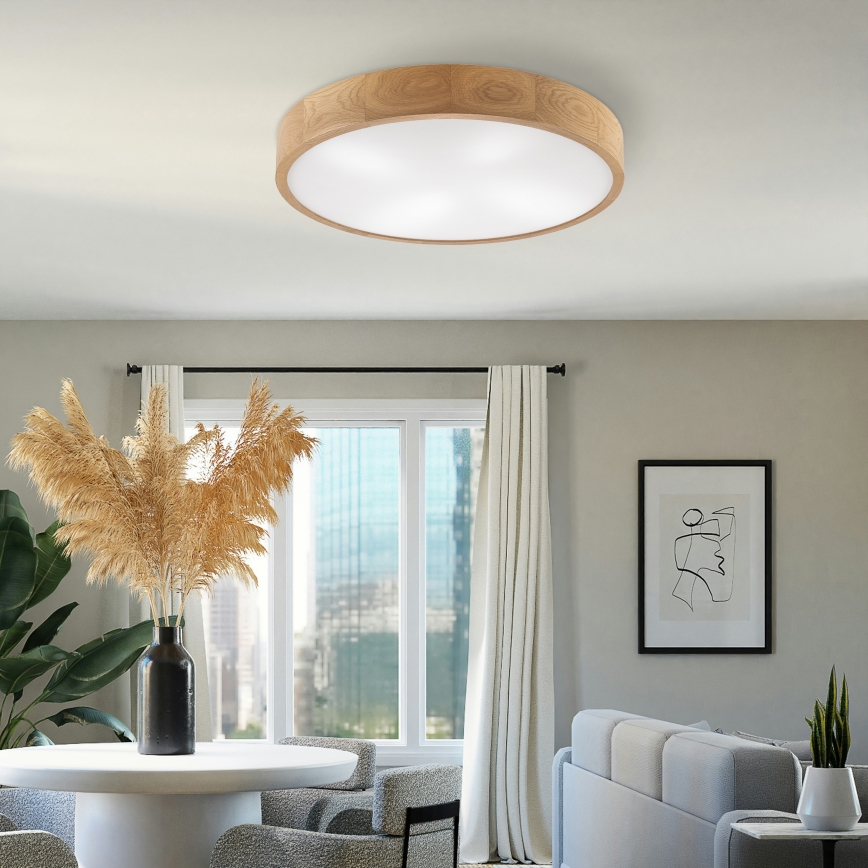 Brilagi - LED Stropní svítidlo CARVALHO 4xE27/60W/230V dub pr. 57,5 cm