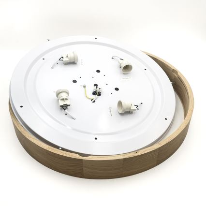 Brilagi - LED Stropní svítidlo CARVALHO 4xE27/60W/230V dub pr. 57,5 cm