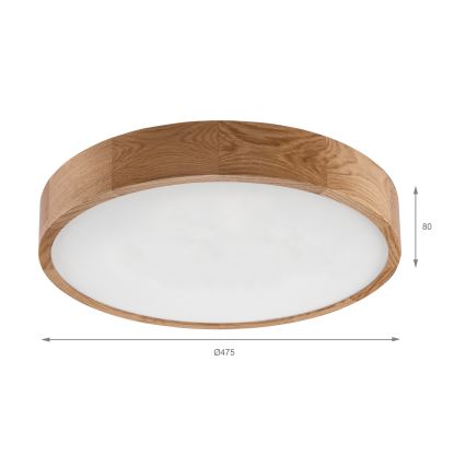 Brilagi - LED Stropní svítidlo CARVALHO LED/36W/230V dub pr. 47,5 cm
