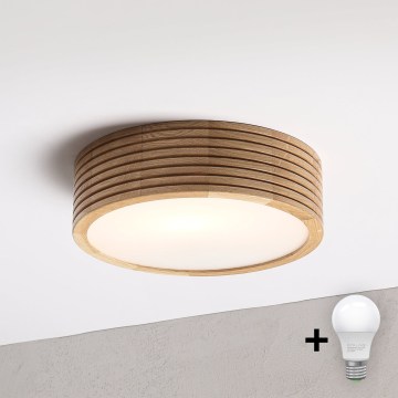 Brilagi - LED Stropní svítidlo CARVALHO MODERN 1xE27/60W/230V pr. 27,5 cm dub