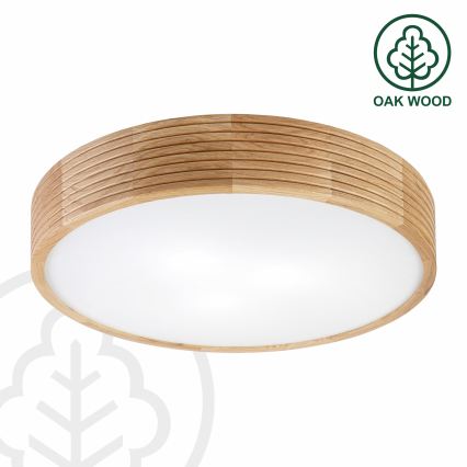 Brilagi - LED Stropní svítidlo CARVALHO MODERN 3xE27/60W/230V pr. 47,5 cm dub
