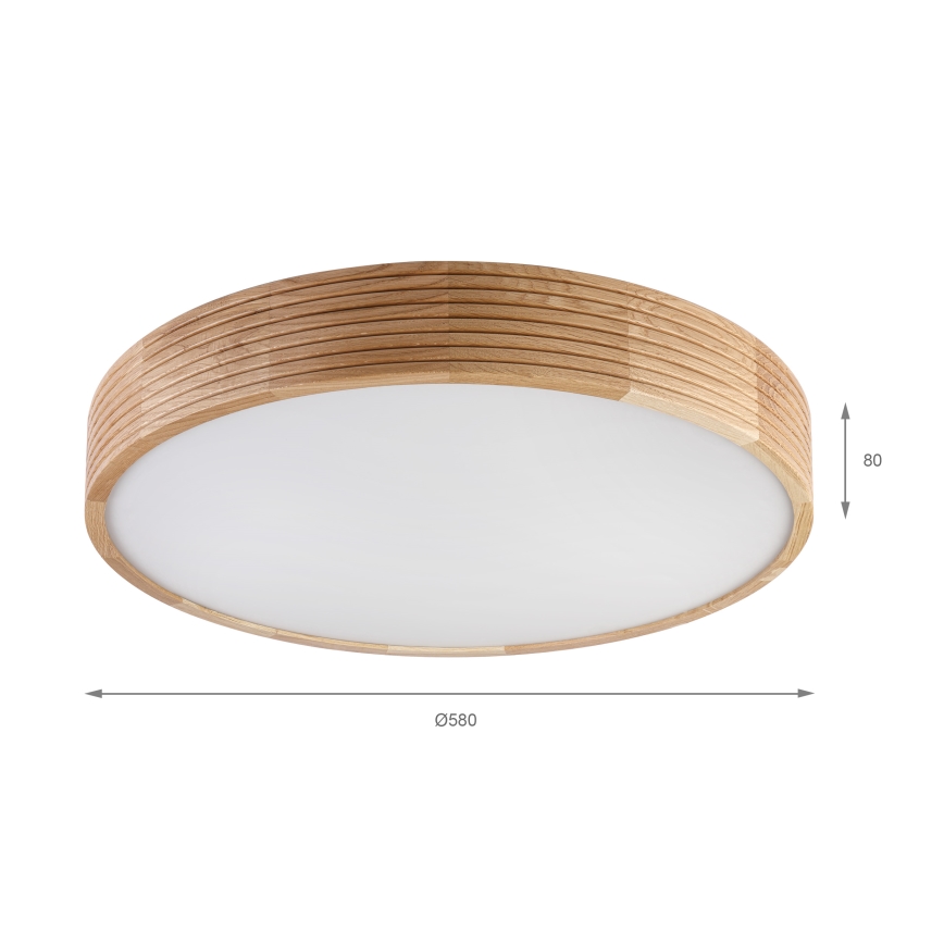 Brilagi - LED Stropní svítidlo CARVALHO MODERN 4xE27/60W/230V dub pr. 57,5 cm