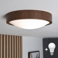 BRILAGI - LED Stropní svítidlo CARVALHO SLIM 1xE27/15W/230V dub ořech pr. 27 cm