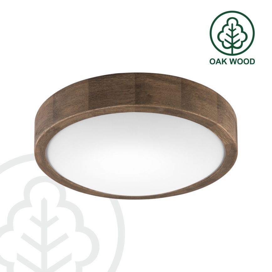 BRILAGI - LED Stropní svítidlo CARVALHO SLIM 1xE27/15W/230V dub ořech pr. 27 cm
