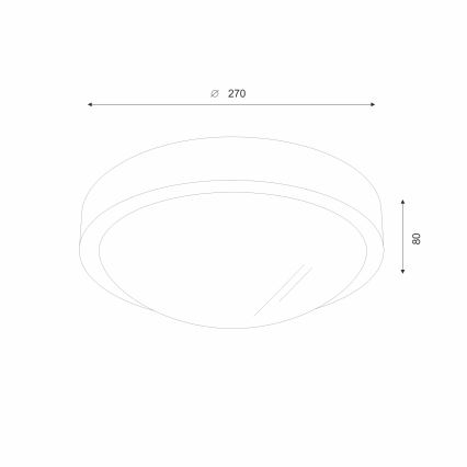 BRILAGI - LED Stropní svítidlo CARVALHO SLIM 1xE27/15W/230V dub třešeň pr. 27 cm
