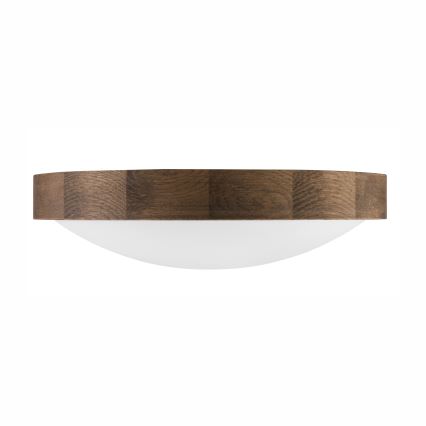 Brilagi - LED Stropní svítidlo CARVALHO SLIM 2xE27/60W/230V dub ořech pr. 37 cm