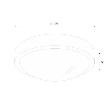 Brilagi - LED Stropní svítidlo CARVALHO SLIM 2xE27/60W/230V dub ořech pr. 37 cm