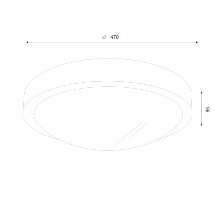 Brilagi - LED Stropní svítidlo CARVALHO SLIM 3xE27/15W/230V dub ořech pr. 47 cm