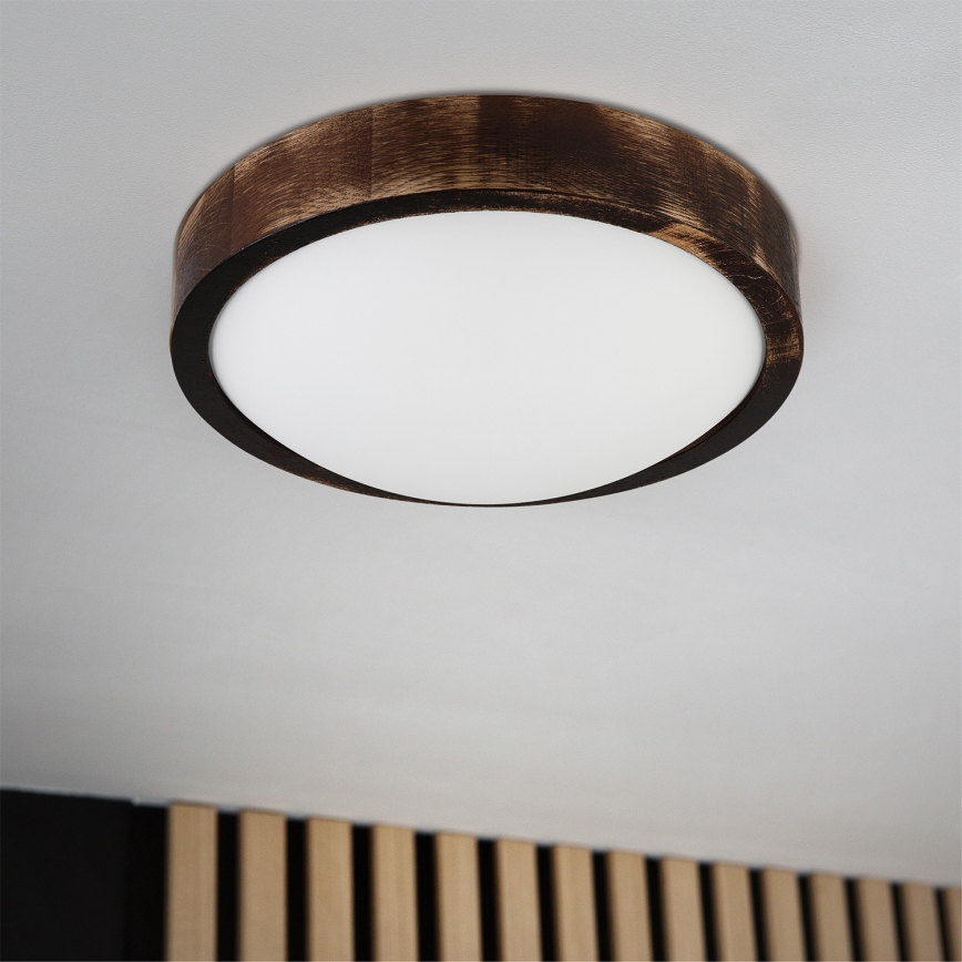 Brilagi - LED Stropní svítidlo CARVALHO SLIM SMOKEY LED/20W/230V dub pr. 27,5 cm