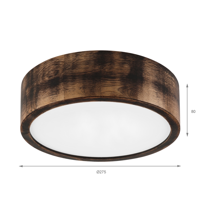 Brilagi - LED Stropní svítidlo CARVALHO SMOKEY LED/20W/230V dub pr. 27,5 cm