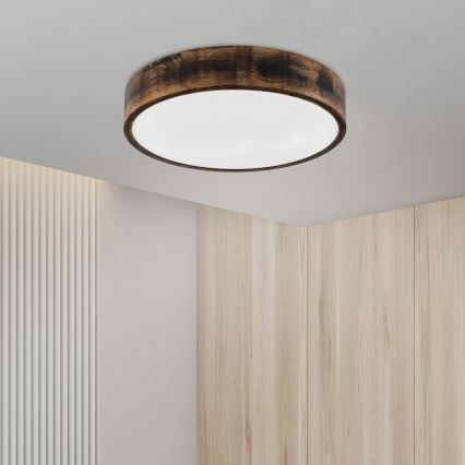 Brilagi - LED Stropní svítidlo CARVALHO SMOKEY LED/36W/230V dub pr. 47,5 cm