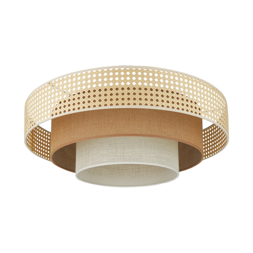 Brilagi - LED Stropní svítidlo CEDAR LUNETA LED/26W/230V ratan/hnědá/krémová