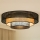 Brilagi - LED Stropní svítidlo DAKOTA LUNETA LED/12W/230V pr. 60 cm 3000K/4000K/6400K černá/ratan