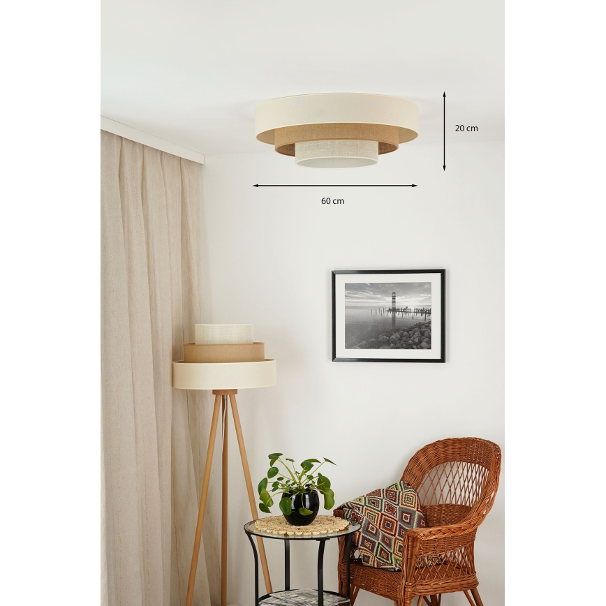 Brilagi - LED Stropní svítidlo DENVER LUNETA LED/12W/230V pr. 60 cm 3000K/4000K/6400K béžová/krémová