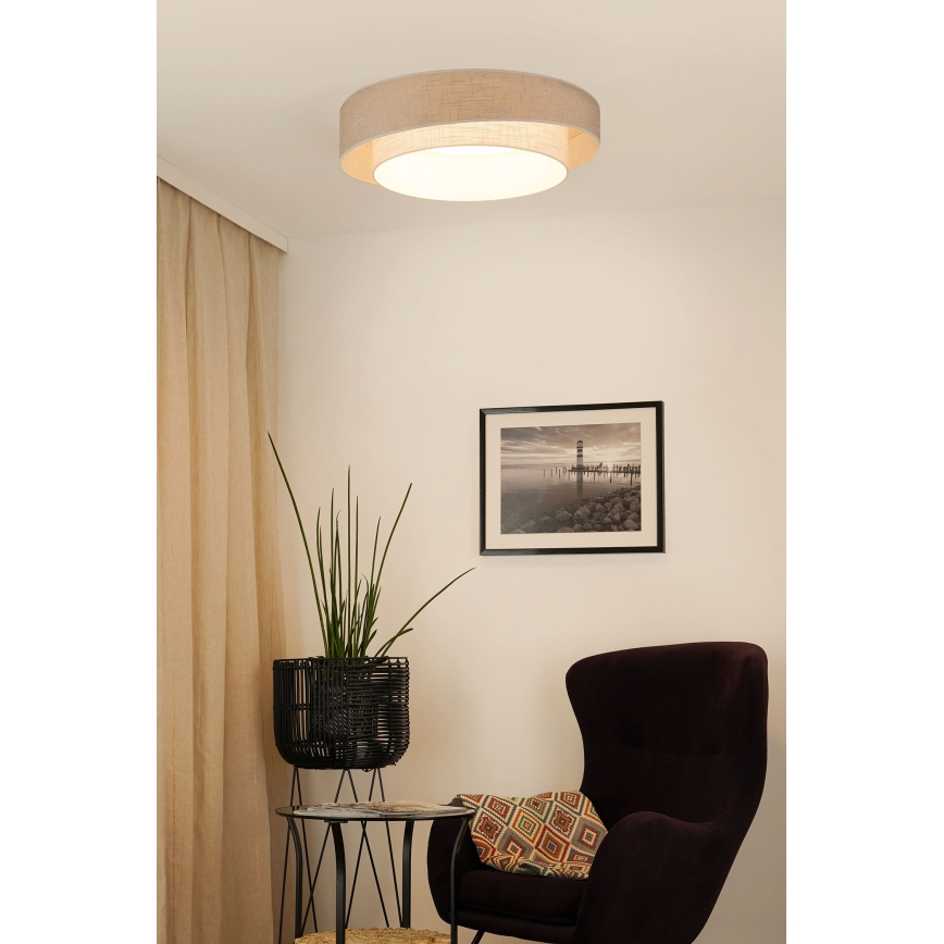 Brilagi - LED Stropní svítidlo DOVER SHINE LED/26W/230V pr. 60 cm šedá/krémová