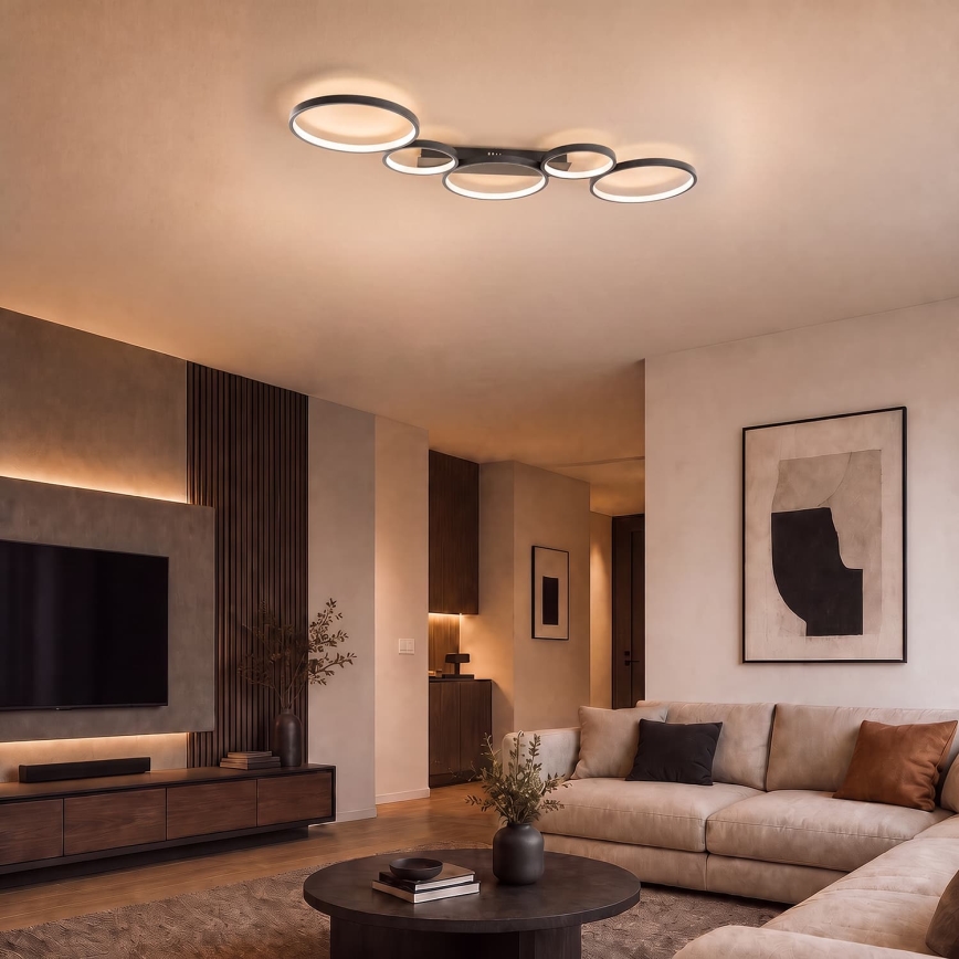 Brilagi - LED Stropní svítidlo ECHO LED/60W/230V 4000K 45x110 cm černá