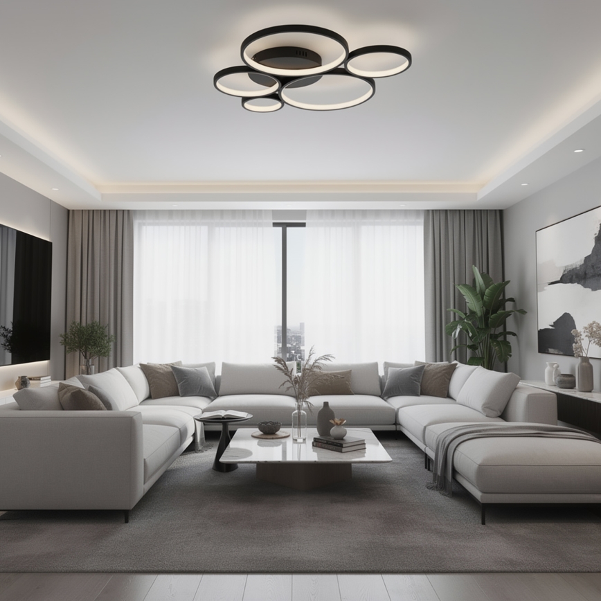 BRILAGI - LED Stropní svítidlo ECHO LED/60W/230V 4000K 50x57 cm černá