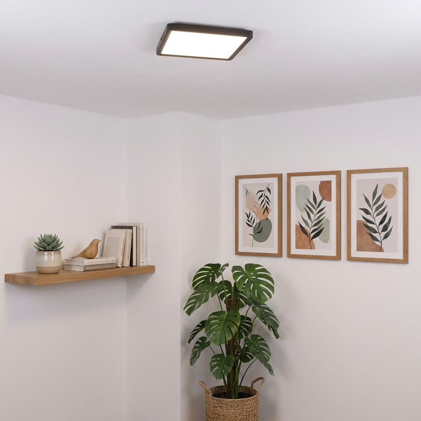 Brilagi - LED Stropní svítidlo ESTELA SQUARE LED/24W/230V 31x31 cm černá