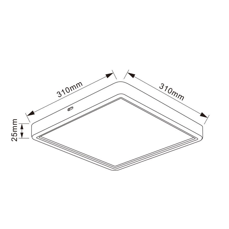 Brilagi - LED Stropní svítidlo ESTELA SQUARE LED/24W/230V 31x31 cm černá