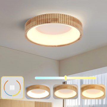 Brilagi - LED Stropní svítidlo FALCON WOOD MODERN LED/30W/230V 3000/4000/6000K pr. 45 cm dřevo