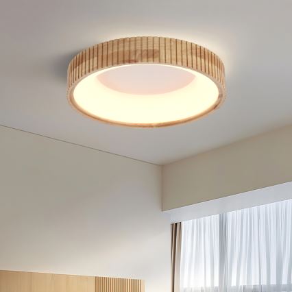 Brilagi - LED Stropní svítidlo FALCON WOOD MODERN LED/30W/230V 3000/4000/6000K pr. 45 cm dřevo