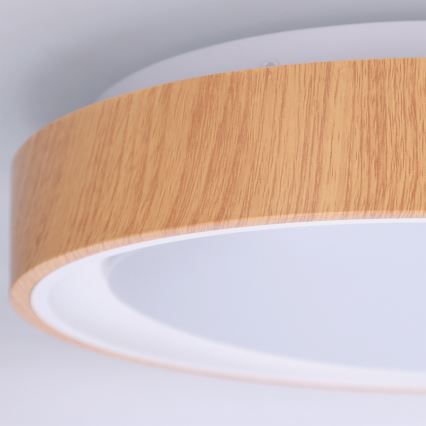 Brilagi - LED Stropní svítidlo FLOCO LED/24W/230V pr. 30 cm dekor dřeva/bílá