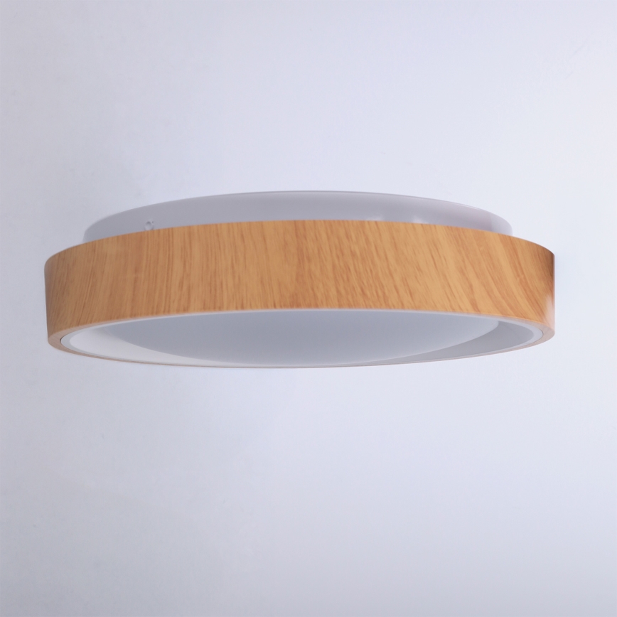 Brilagi - LED Stropní svítidlo FLOCO LED/24W/230V pr. 30 cm dekor dřeva/bílá