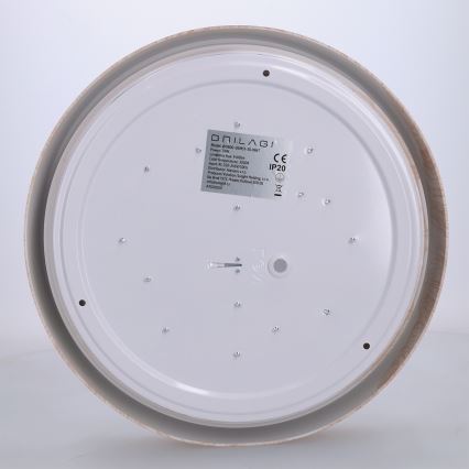 Brilagi - LED Stropní svítidlo FLOCO LED/24W/230V pr. 30 cm dekor dřeva/bílá