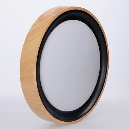 Brilagi - LED Stropní svítidlo FLOCO LED/24W/230V pr. 30 cm dekor dřeva/černá
