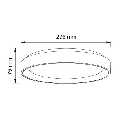 Brilagi - LED Stropní svítidlo FLOCO LED/24W/230V pr. 30 cm dekor dřeva/černá