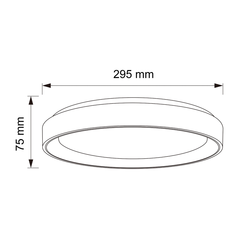 Brilagi - LED Stropní svítidlo FLOCO LED/24W/230V pr. 30 cm dekor dřeva/černá